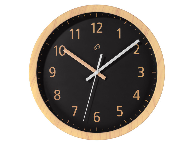 AURIOL Nástenné hodiny (čierna) AURIOL