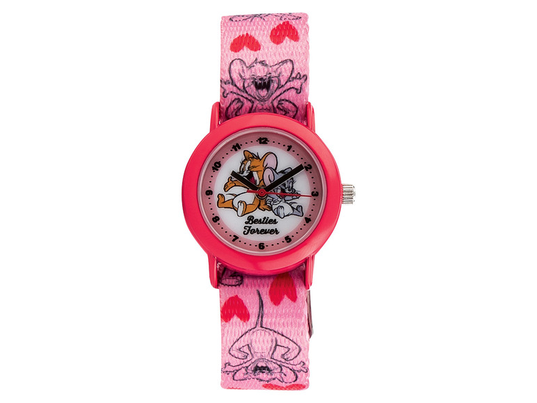Detské náramkové hodinky Tom a Jerry (bledoružová) -