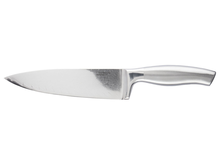 ERNESTO Nôž z damascénskej ocele (kuchynský nôž s rukoväťou z ušľachtilej ocele) ERNESTO
