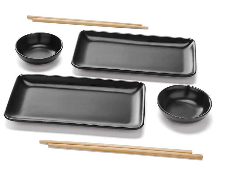 ERNESTO Súprava na sushi (čierna) ERNESTO