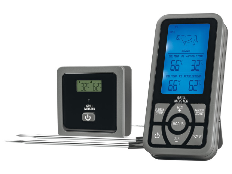 GRILLMEISTER Bluetooth®/Bezdrôtový teplomer na gril (bezdrôtový) GRILLMEISTER