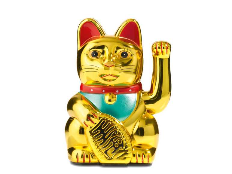 LIVARNO home Dekoratívna mávajúca mačka (zlatá) LIVARNO home