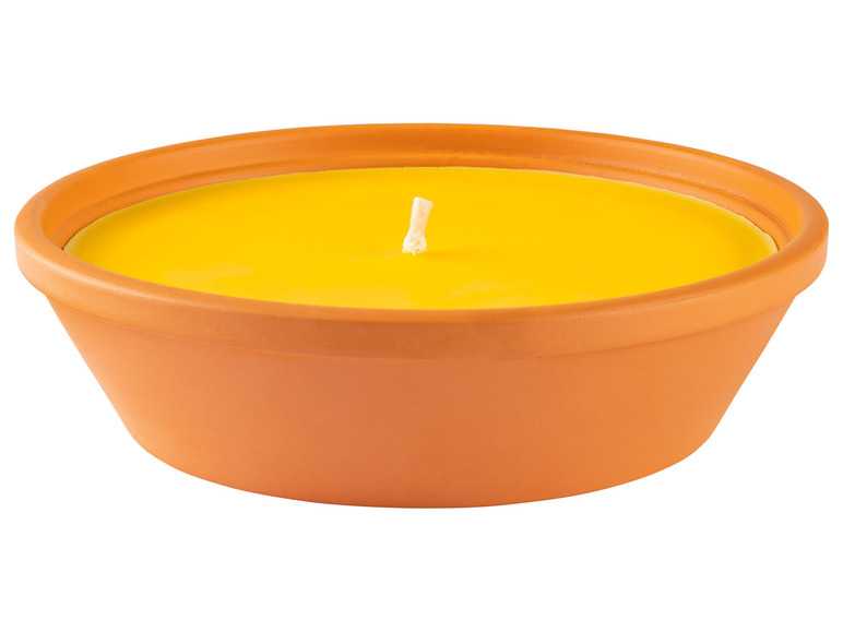 LIVARNO home Hlinená miska so sviečkou (žltá) LIVARNO home