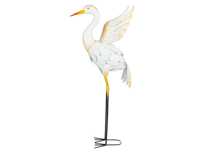 LIVARNO home Kovový dekoratívny vták (biela volavka) LIVARNO home
