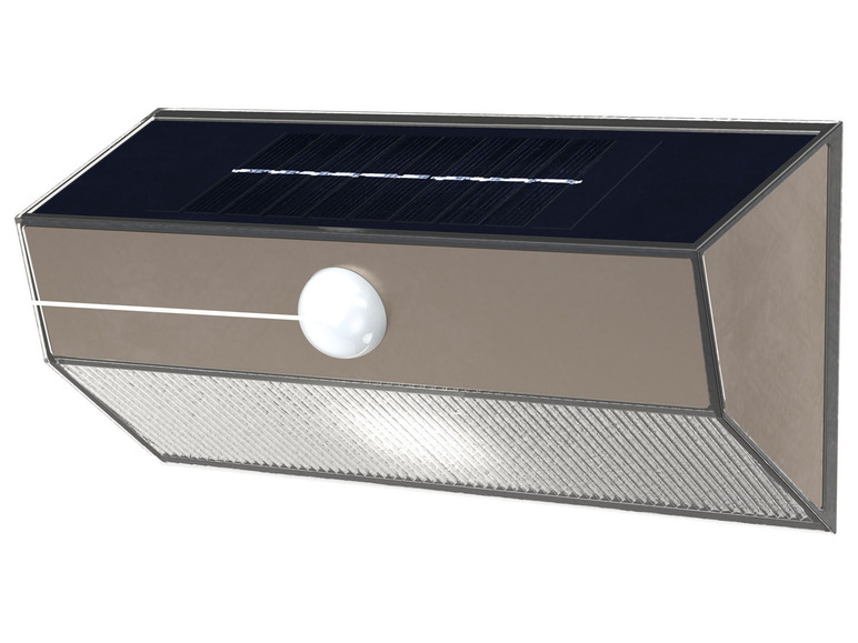 LIVARNO home LED solárne nástenné svietidlo s pohybovým senzorom (obdĺžnik) LIVARNO home