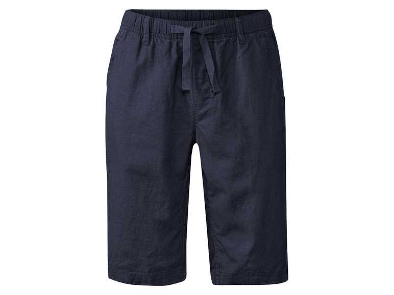 LIVERGY Pánske ľanové šortky (56