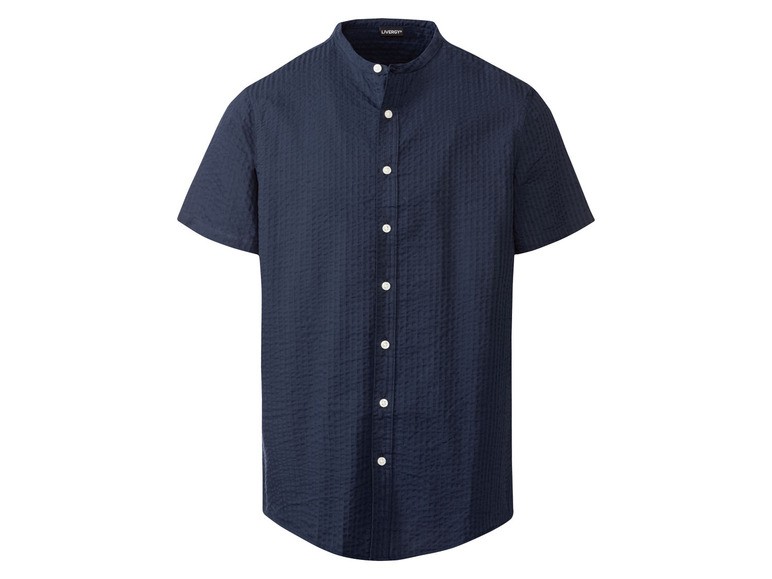 LIVERGY Seersucker košeľa s krátkymi rukávmi (M (39/40)