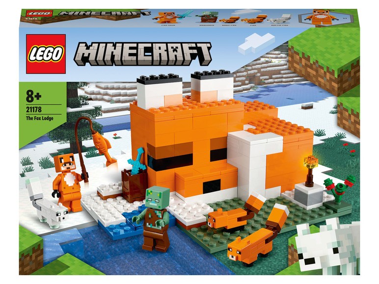 Lego Minecraft 21165 Včelia farma/21171 Konská stajňa/21178 Líščí domček/21179 Hubový domček  (21178 Líščí domček) Lego Minecraft