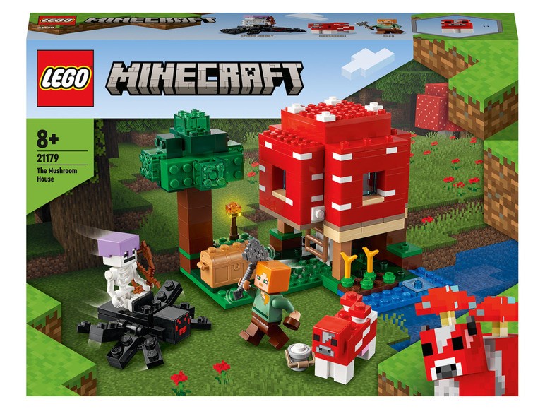 Lego Minecraft 21165 Včelia farma/21171 Konská stajňa/21178 Líščí domček/21179 Hubový domček  (21179 Hubový domček) Lego Minecraft