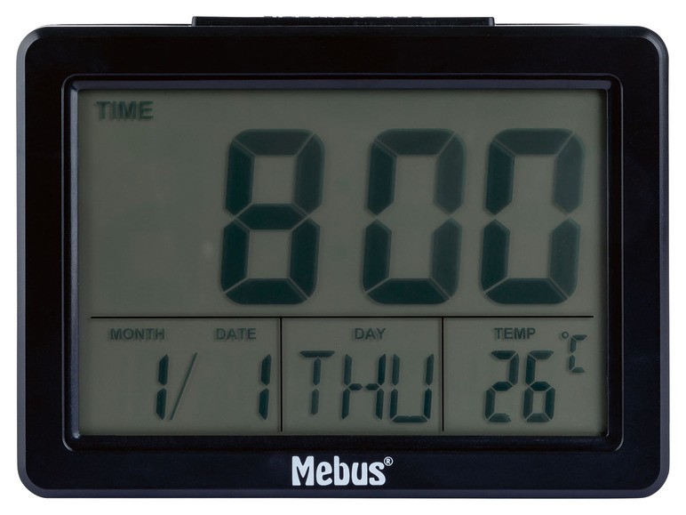 MEBUS Digitálny budík (čierna) MEBUS