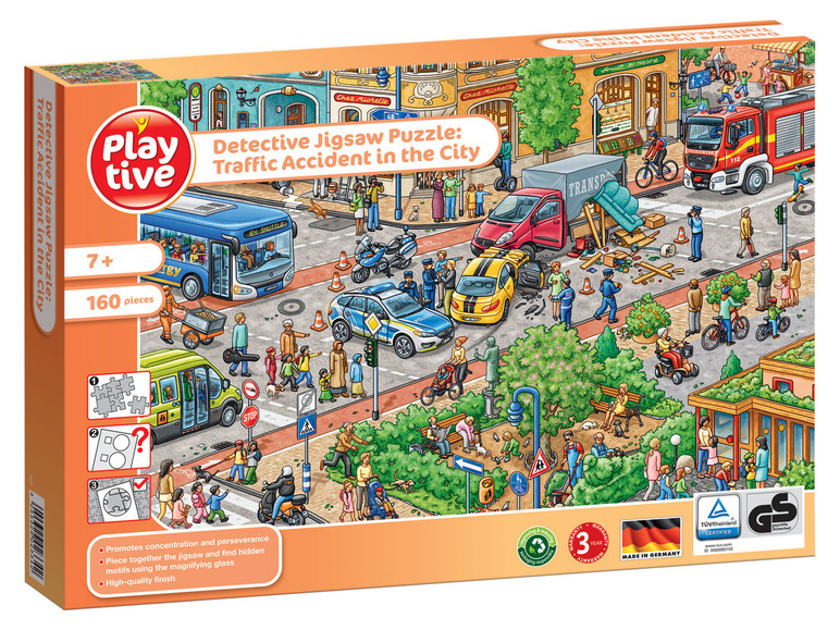 Playtive Detektívne puzzle (Dopravná nehoda v meste) Playtive
