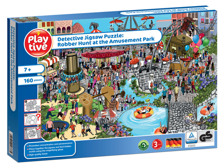 Playtive Detektívne puzzle (Hon na zlodeja v zábavnom parku) Playtive