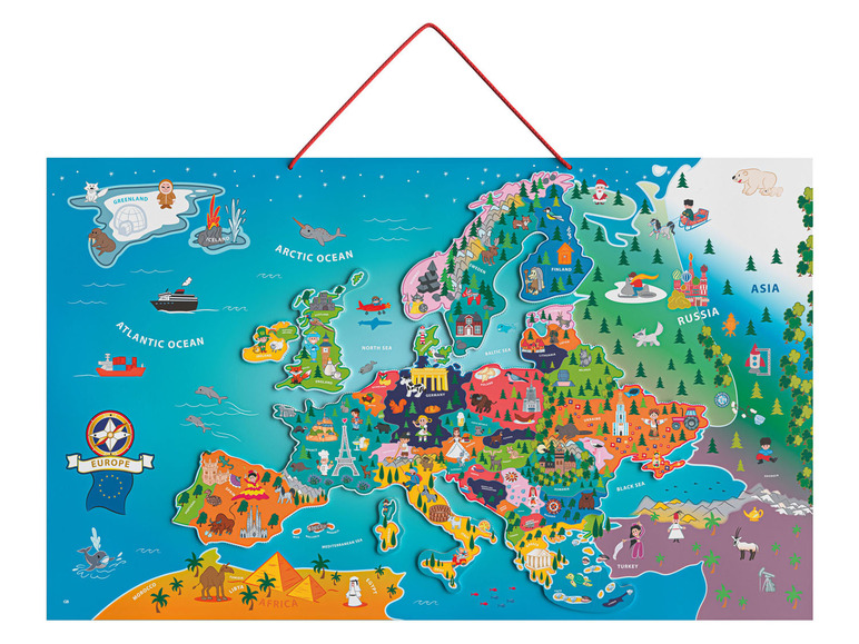 Playtive Magnetická mapa (mapa Európy) Playtive