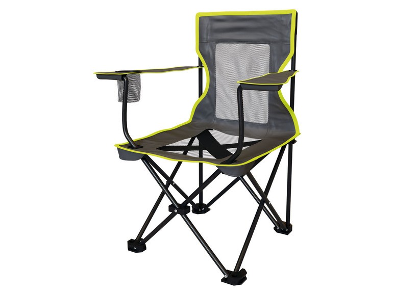ROCKTRAIL® Skladacia kempingová stolička (sivá/žltá) ROCKTRAIL®
