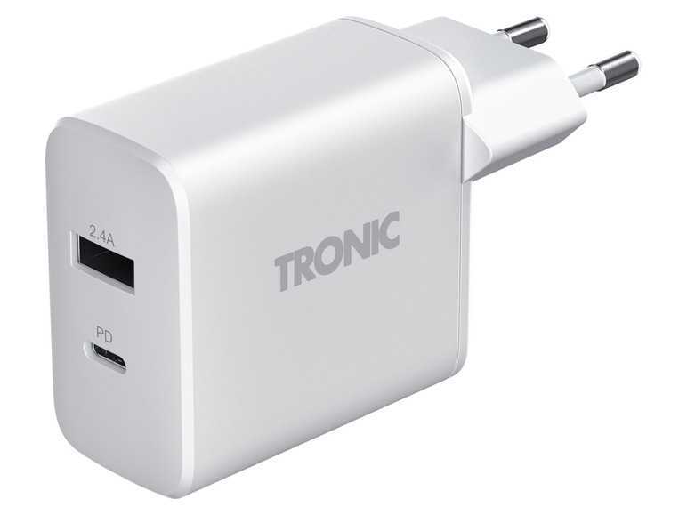 TRONIC Dvojitá USB nabíjačka (biela) TRONIC