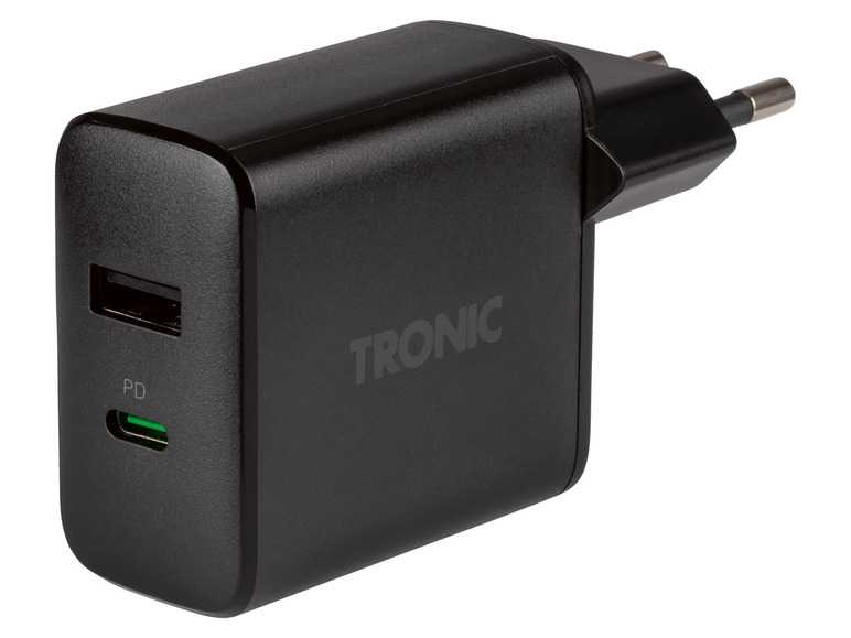 TRONIC Dvojitá USB nabíjačka (čierna) TRONIC