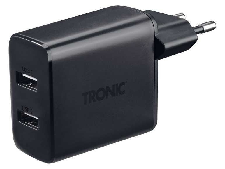TRONIC Dvojitá nabíjačka USB-A TWL 24 A1 (čierna) TRONIC