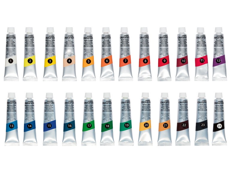 crelando Súprava farieb (akvarelové farby