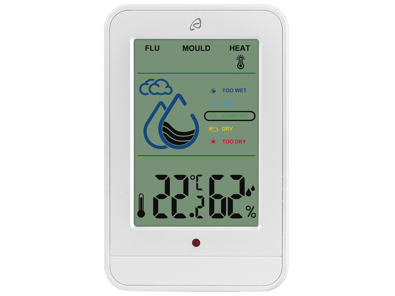 AURIOL® Interiérová meteostanica s výstražnou funkciou (biela) AURIOL®