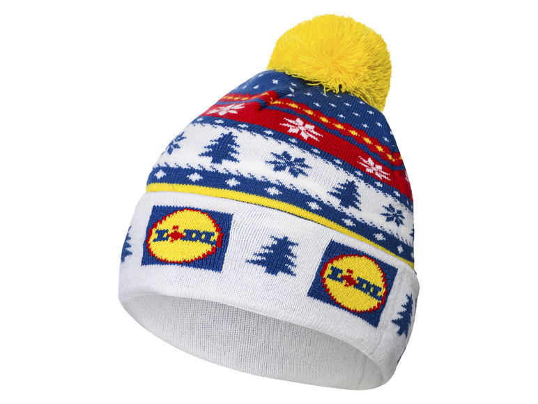 Dámska/Pánska vianočná čiapka LIDL (biela/modrá) -