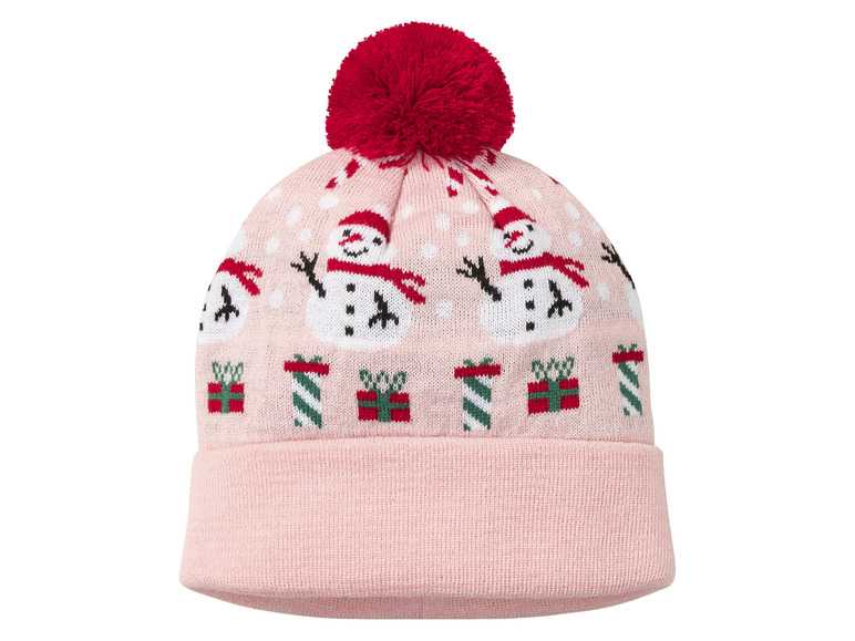 Detská pletená vianočná čiapka (134/146