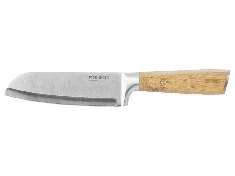 ERNESTO® Kuchynský nôž (nôž Santoku s bambusovou rukoväťou) ERNESTO®