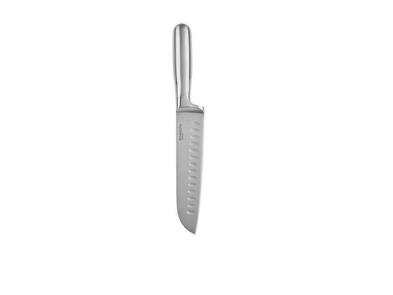 ERNESTO® Kuchynský nôž (nôž santoku s rukoväťou z ušľachtilej ocele) ERNESTO®