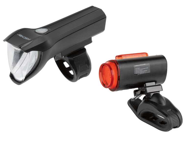 FISCHER Súprava LED svetiel na bicykel s USB nabíjaním FISCHER