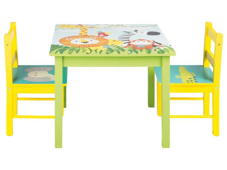 LIVARNO home Detský stôl s 2 stoličkami LIVARNO home