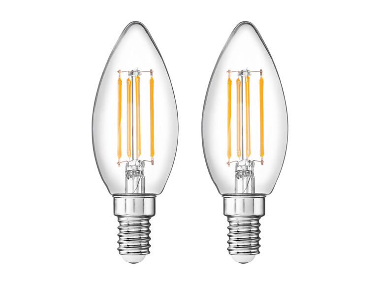 LIVARNO home Filamentová LED žiarovka (sviečka E14