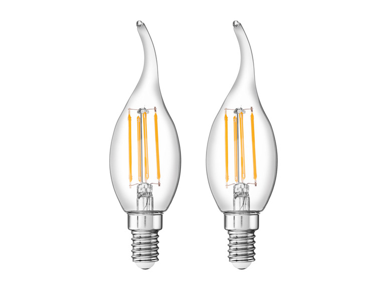 LIVARNO home Filamentová LED žiarovka (zahnutá sviečka E14