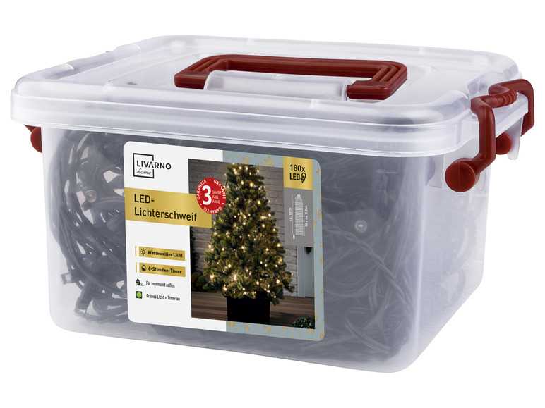 LIVARNO home Svetelná LED reťaz (svetelná reťaz na vianočný stromček) LIVARNO home