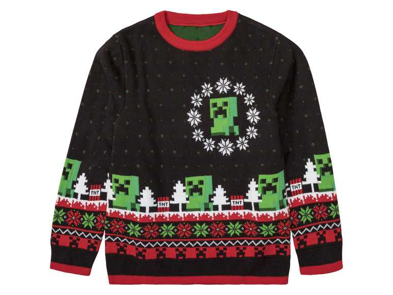 Minecraft Detský vianočný sveter (110/116