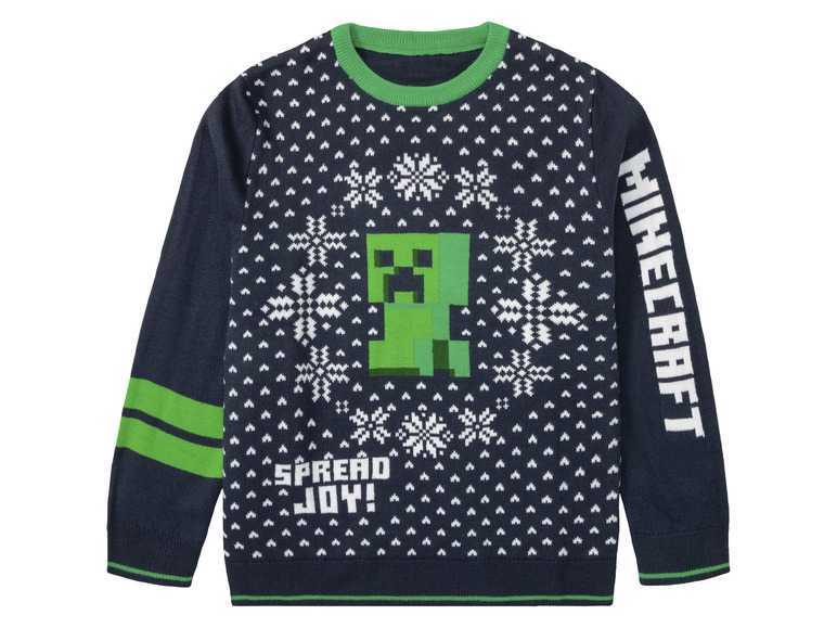 Minecraft Detský vianočný sveter (110/116