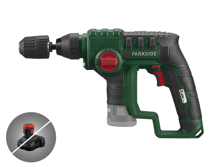 PARKSIDE® Aku vŕtacie kladivo PBHA 12 A1 – bez akumulátora PARKSIDE®