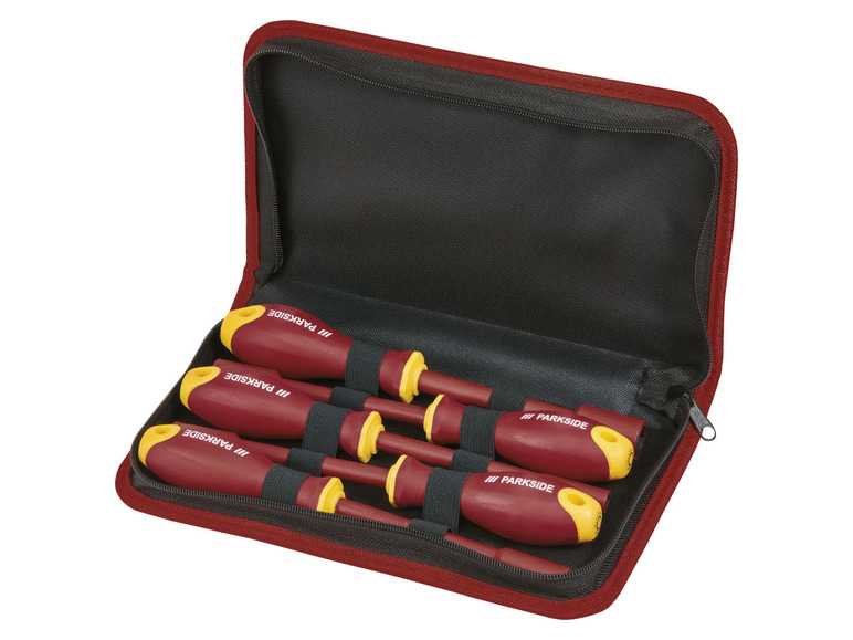 PARKSIDE® Náradie na prácu pod napätím (súprava skrutkovačov a nástrčných kľúčov