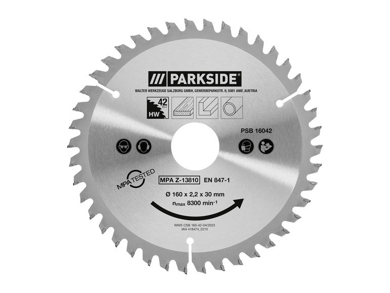 PARKSIDE® Pílový kotúč (160 mm