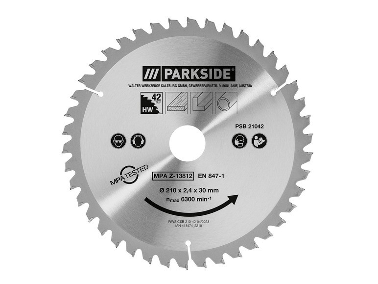 PARKSIDE® Pílový kotúč (210 mm