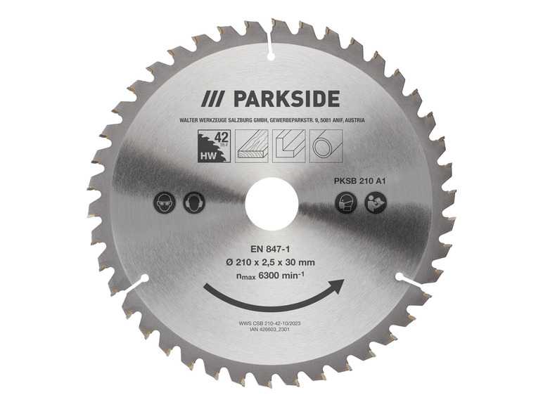 PARKSIDE® Pílový kotúč 210 mm PKSB 210 A1 (42 zubov) PARKSIDE®