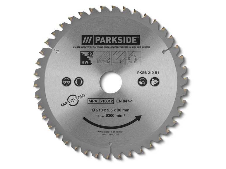 PARKSIDE® Pílový kotúč 210 mm PKSB 210 B1 (42 zubov) PARKSIDE®