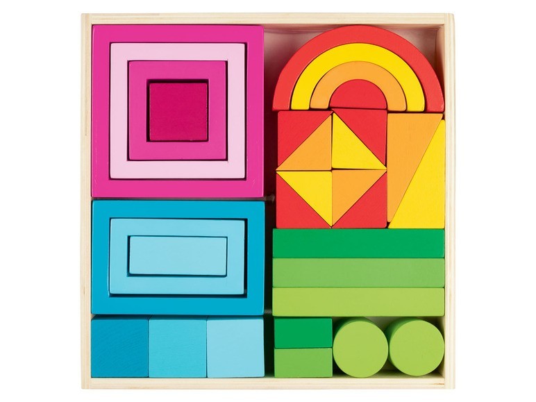 Playtive Drevená dúhová Montessori hra