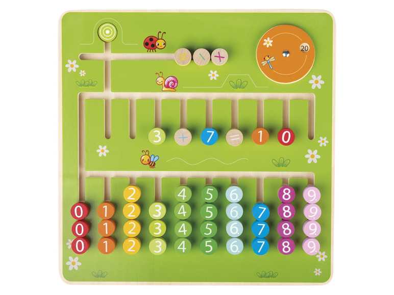 Playtive Drevená hra na počítanie Montessori (aritmetická hra) Playtive