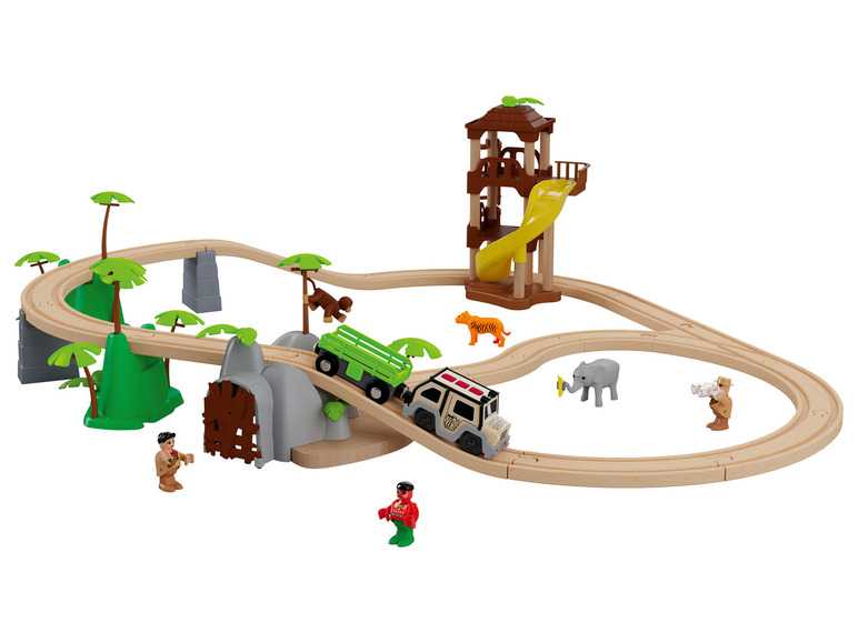 Playtive Železničná súprava džungľa/osobný vlak (džungľa) Playtive
