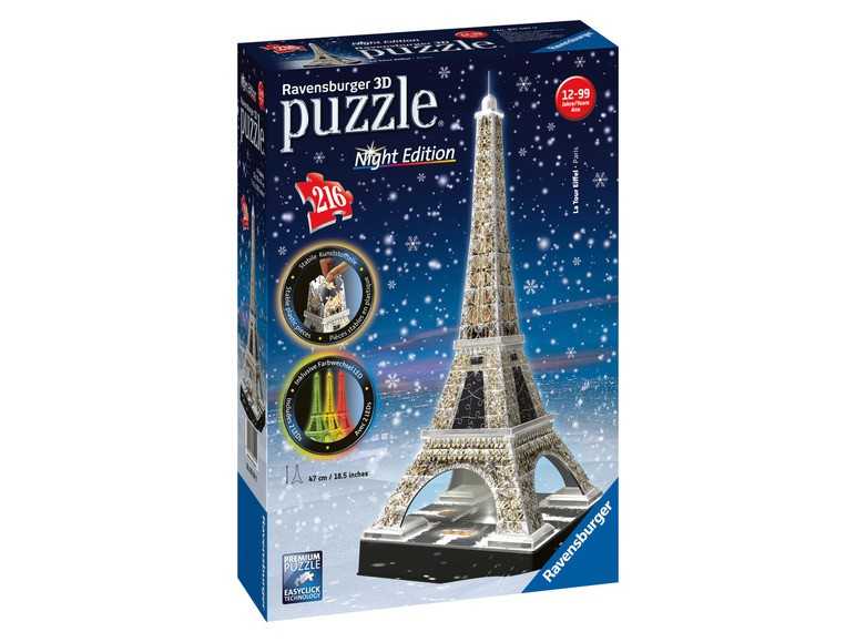 Ravensburger 3D Puzzle LED stavba (Eiffelova veža) Ravensburger