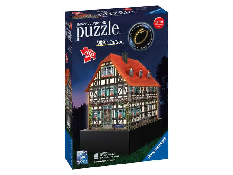 Ravensburger 3D Puzzle LED stavba (tradičný nemecký dom) Ravensburger