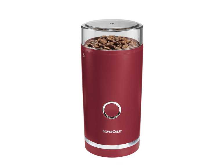 SILVERCREST® KITCHEN TOOLS Elektrický mlynček na kávu SKMS 180 A1 (červená) SILVERCREST® KITCHEN TOOLS