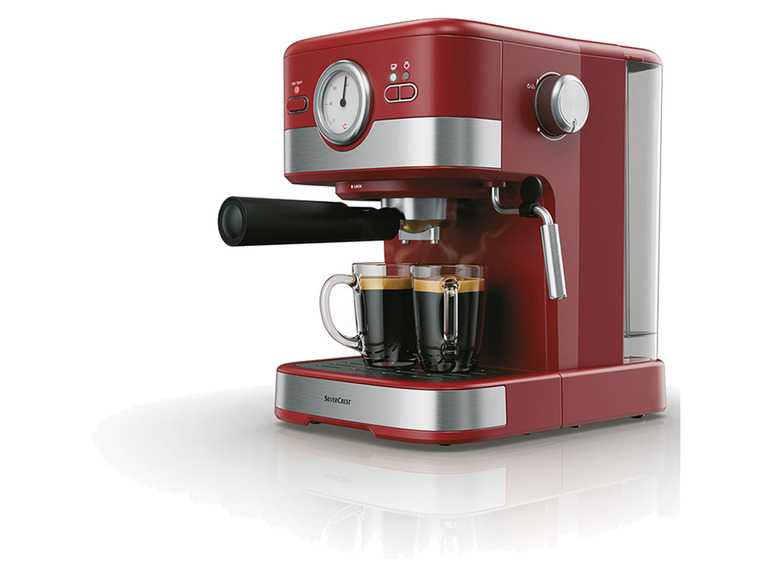 SILVERCREST® KITCHEN TOOLS Espresso kávovar SEM 1100 C4 (červená) SILVERCREST® KITCHEN TOOLS