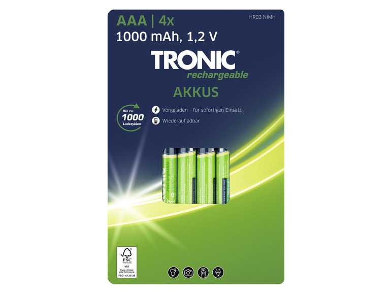 TRONIC® Batérie Ni-MH Ready 2 Use