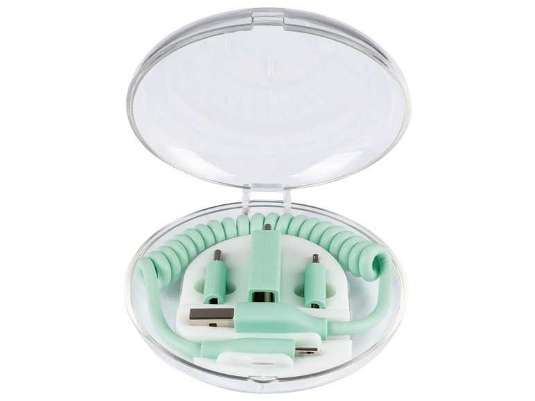 TRONIC® Nabíjací a dátový kábel 5 v 1 (mentolová) TRONIC®