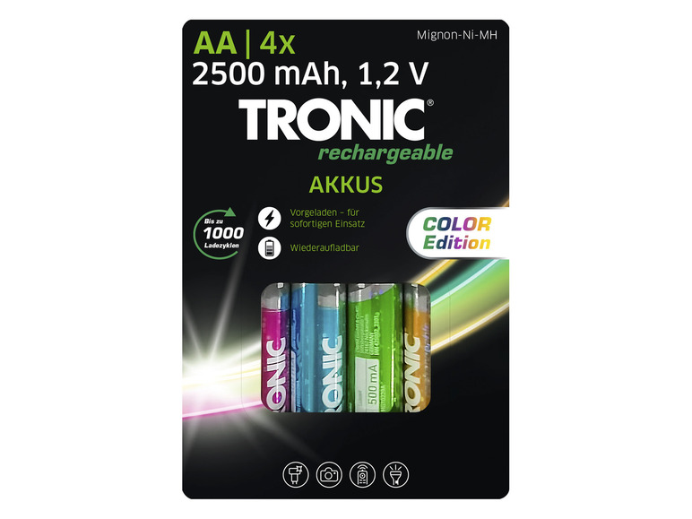 TRONIC® Nabíjateľné batérie Ni-MH Ready 2 Use